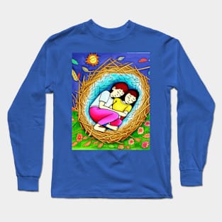 A couple sleeping in a nest Long Sleeve T-Shirt